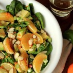 Page Mandarin and Spinach Salad with Almonds, Avocado and a Honey Ginger Vinaigrette