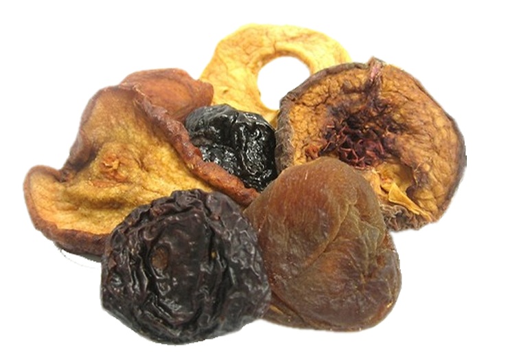 Dried mixed fruit_white