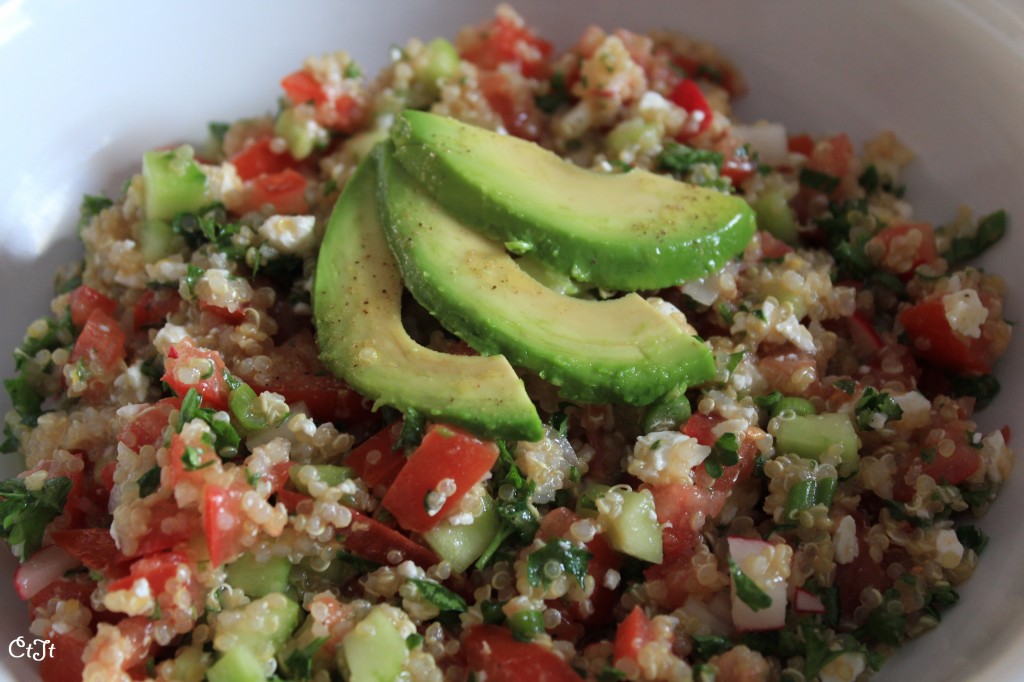 Quinoa Tabbouleh with Tomatoes, Cucumbers and Feta