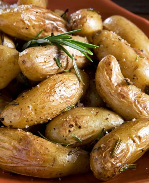 Fingerling potatoes with rosemary