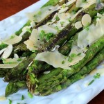 Pan-Roasted Asparagus with Sliced Almonds and Fresh Herbs