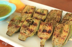Charred Baby Artichokes with a Lemon, Herb & Oil Dipping Sauce IMG_3626_E_sm