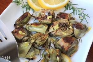 Pan-Roasted Baby Artichokes with Garlic and Lemon Oil IMG_3860_E_sm