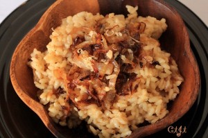 Caramelized Sweet Onion Risotto with Gouda
