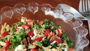 Fresh Strawberry, Kale and Orzo Salad with a Balsamic Vinaigrette IMG_5569_E_sm