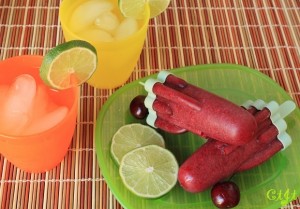 Cherry-Balsamic-Lime Popsicles