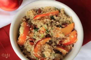 Fresh Peach & Quinoa Salad with a Honey-Ginger Vinaigrette