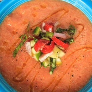 Gazpacho with Heirloom Tomatoes