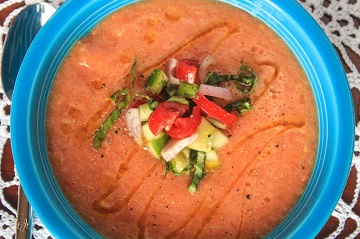 Gazpacho with Heirloom Tomatoes