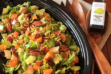 Chop Salad with a Cinnamon Pear Balsamic Vinaigrette