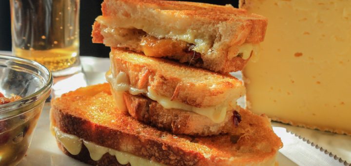 Gooey Grilled Cheese with Thomasville Tomme and Mango-Cranberry Chutney
