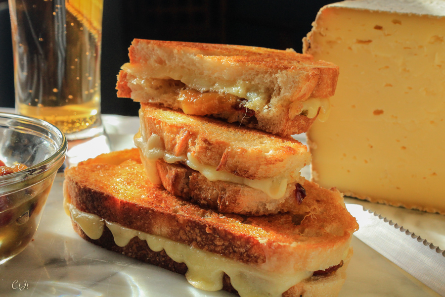 Gooey Grilled Cheese with Thomasville Tomme and Mango-Cranberry Chutney