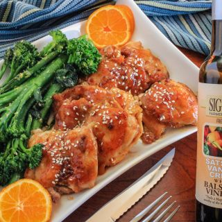 One Skillet Chicken with a Satsuma-Vanilla & Marmalade Glaze