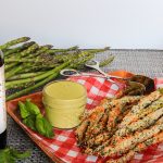 Parmesan & Panko Roasted Asparagus Fries with Basil Aioli