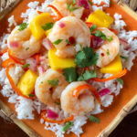 Tropical Coconut & Lime Shrimp with Mango and Mini Sweet Peppers