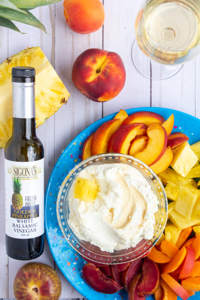 Pineapple Balsamic Whipped Mascarpone & Cream