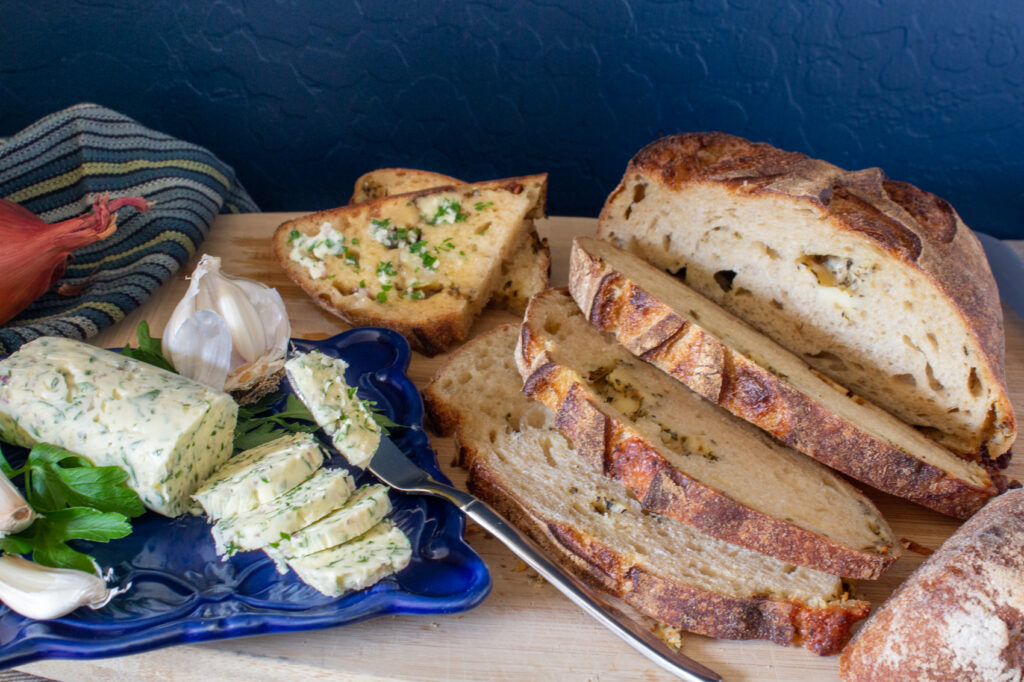 Simple Compound Butter with Garlic & Herbs