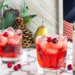 Cranberry Pear Balsamic & Seltzer Cocktail