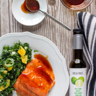 Key-Lime Balsamic & Honey Glazed Salmon