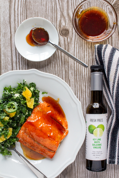 Key-Lime Balsamic & Honey Glazed Salmon 