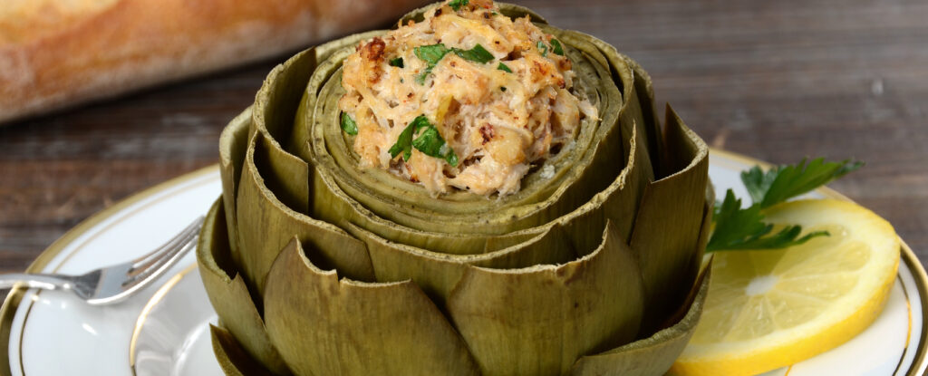 Crab-Stuffed Artichokes