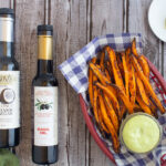 Air Fryer Caribbean-Seasoned Sweet Potato Fries with Basil Aioli