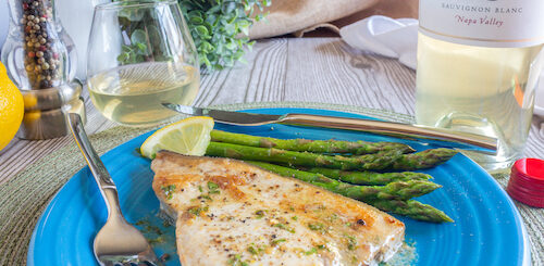Pan-Seared-Swordfish-with-a-Peppercorn-Lemon-Herb-Butter