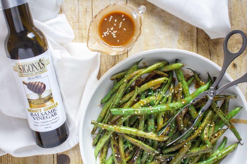 Honey Ginger Balsamic Sautéed Green Beans