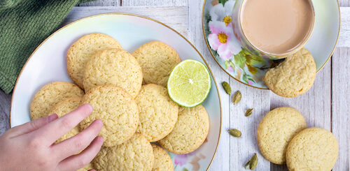 Persian Lime & Cardamom Olive Oil Cookies
