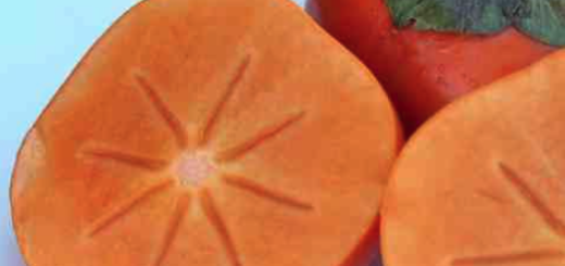 Sliced Fuyu persimmons