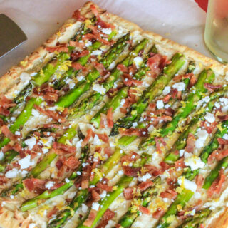 Asparagus & Bacon Tart with Herbed Cream Cheese and Fresh Lemon Zest