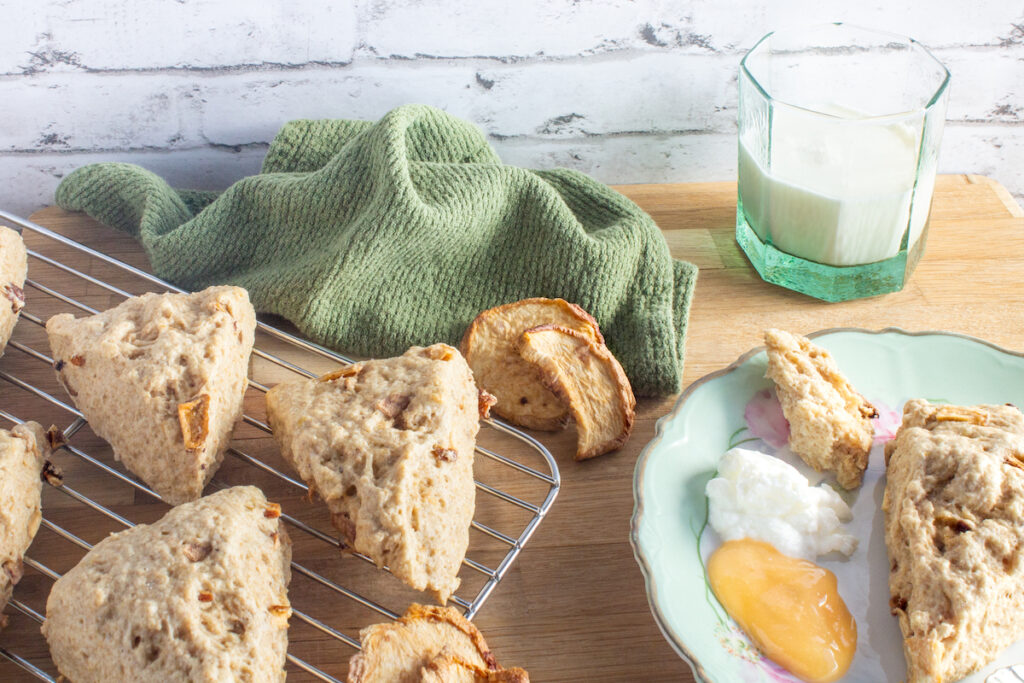 Buttermilk Scones with Dried Natural Bosc Pears and Cardamom
