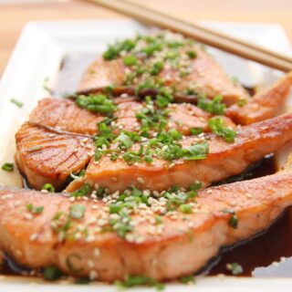 Teriyaki style salmon