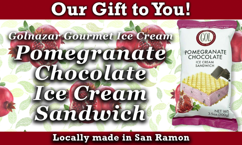 Golnazar pomegranate chocolate ice cream sandwich coupon offer